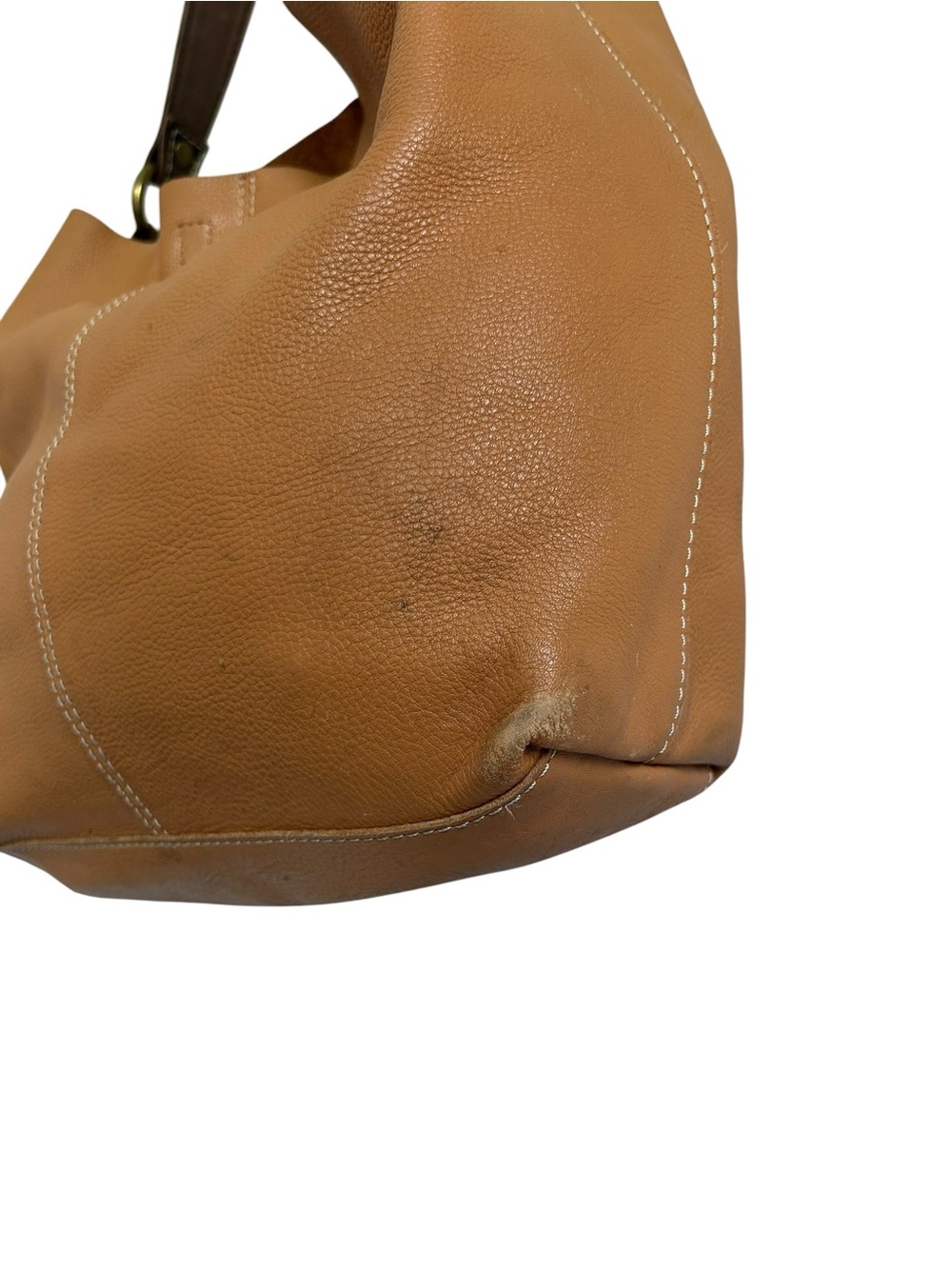 Lucky Brand Vintage Leather Tan Brown Slouchy Hobo - Picture 10 of 13